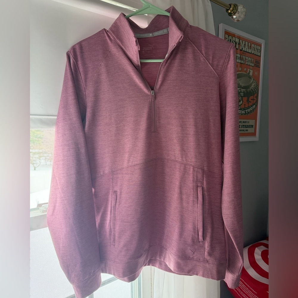 Puma Berry Quarter-Zip Top